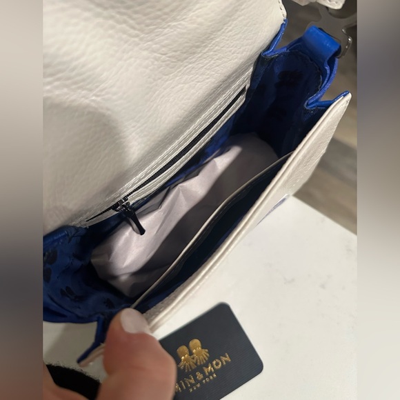 Min & Mon Mini Crossbody Handbag - Limited Edition White/Blue - Picture 8 of 8